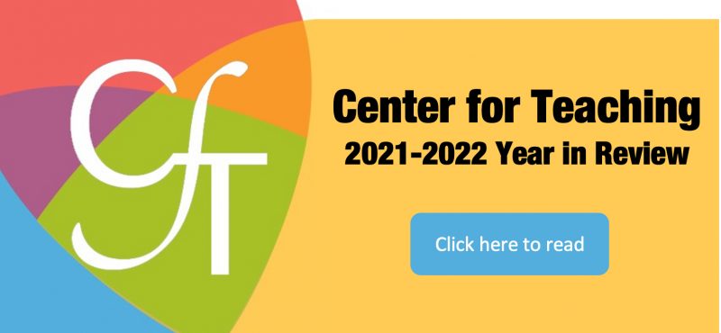 The Center for Teaching 2021-2022 Year in Review